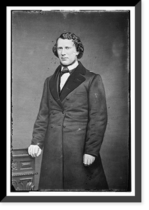 Historic Framed Print, Gallaudet Proff. Edward M. Established in Wash. D.C. 1857 an institute for the deaf,  17-7/8" x 21-7/8"