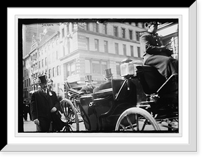 Historic Framed Print, Taft Parade, Sherman in carriage, New York,  17-7/8" x 21-7/8"