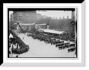 Historic Framed Print, Taft Parade, spectators and marchers, New York,  17-7/8" x 21-7/8"