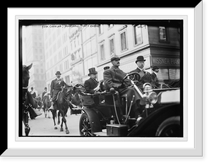 Historic Framed Print, Taft Parade, Admiral Coghlan, Marshal in auto, New York,  17-7/8" x 21-7/8"