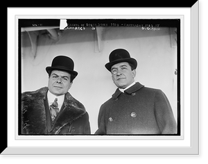 Historic Framed Print, Sammarco and unidentified gentleman, opera stars arrival,  17-7/8" x 21-7/8"