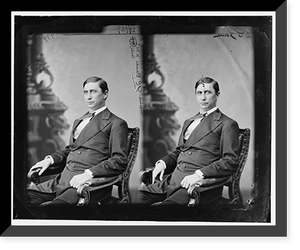 Historic Framed Print, Hunter Hon. Morton Craig of Ind. Presidential elector on the Republican ticket of Lincoln and Hamlin in 1860,  17-7/8" x 21-7/8"