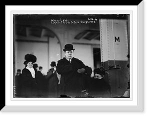 Historic Framed Print, Harry Lehr, at train station,  17-7/8" x 21-7/8"