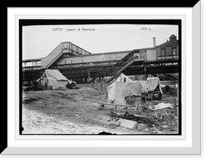 Historic Framed Print, Tents of gypsy camp, Brooklyn, N.Y.,  17-7/8" x 21-7/8"