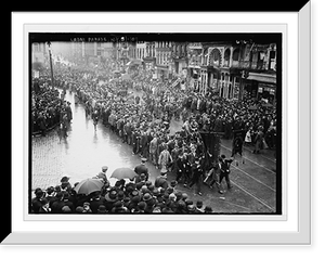 Historic Framed Print, Labor Day parade, marchers, New York,  17-7/8" x 21-7/8"