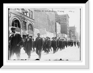 Parade of unemployed men, New York, Historic Reproduction