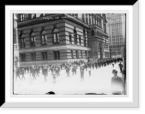 Historic Framed Print, Parade of unemployed, marchers and band, New York,  17-7/8" x 21-7/8"