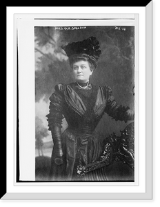 Mrs. G.R. Sheldon, standing at chair Classic, Vintage Print