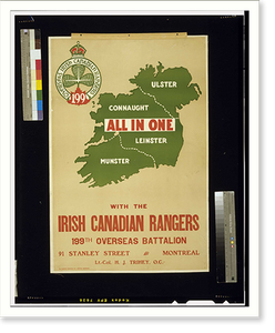 All in one with the Irish Canadian Rangers 199th Overseas Battalion, Vintage Wall Art