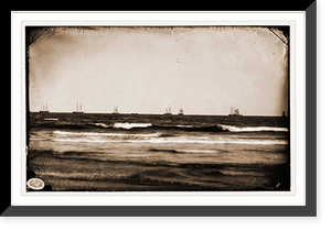 Morris Island South Carolina. U.S. Fleet offshore Classic, Antique Poster