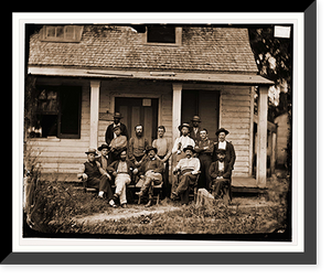 Historic Framed Print, Petersburg North Carolina. Group at headquarters Provost Marshal Department,  17-7/8" x 21-7/8"