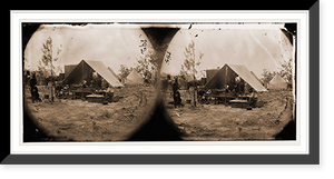 Historic Framed Print, Petersburg Virginia. Photographers resting in camp,  17-7/8" x 21-7/8"