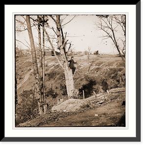 Historic Framed Print, Point of Rocks Virginia (vicinity). Federal camp,  17-7/8" x 21-7/8"