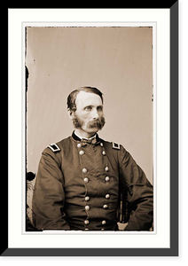 Historic Framed Print, Portrait of brevetted Brigadier General Napoleon Bonaparte McLaughlen (1823-1887),  17-7/8" x 21-7/8"