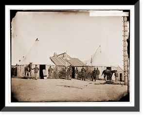 Historic Framed Print, Prospect Hill Virginia. Headquarters of 13th New York Cavalry,  17-7/8" x 21-7/8"