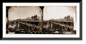 Historic Framed Print, Rappahannock River Virginia. Bridge across the Rappahannock,  17-7/8" x 21-7/8"