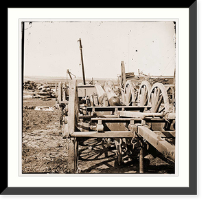 Historic Framed Print, Richmond Virginia. French 12-pdr. Bronze field guns importes from France,  17-7/8" x 21-7/8"