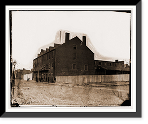 Historic Framed Print, Richmond Virginia. Castle Thunder (Carey Street),  17-7/8" x 21-7/8"