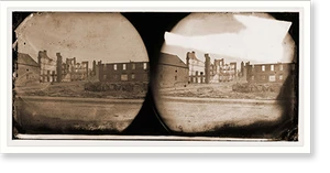 Vintage Military Print - Richmond - Virginia. Burnt district