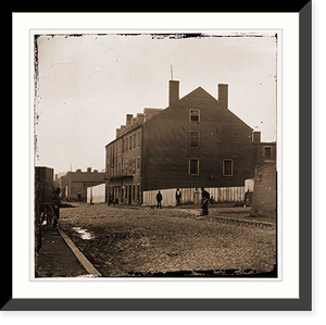 Historic Framed Print, Richmond Virginia. Castle Thunder. (Cary Street) (Converted tobacco warehouse for p,  17-7/8" x 21-7/8"