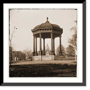 Historic Framed Print, Richmond Virginia. Henry Clay monument,  17-7/8" x 21-7/8"