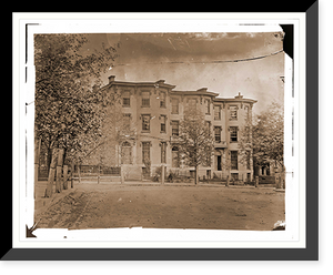 Historic Framed Print, Richmond Virginia. Houses on Governor Street,  17-7/8" x 21-7/8"