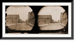 Historic Framed Print, Richmond Virginia. Libby prison on Cary street,  17-7/8" x 21-7/8"