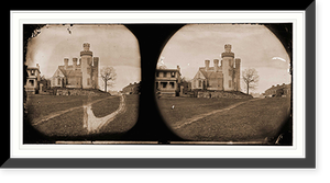 Historic Framed Print, Richmond Virginia. Pratts castle on Gambles Hill,  17-7/8" x 21-7/8"
