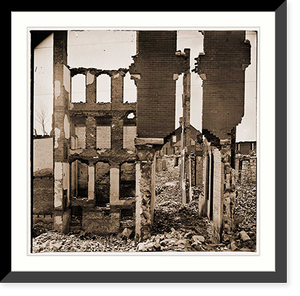 Historic Framed Print, Richmond Virginia. Ruined buildings in the burnt district - 3,  17-7/8" x 21-7/8"