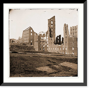 Historic Framed Print, Richmond Virginia. Ruined buildings in the burnt district - 6,  17-7/8" x 21-7/8"