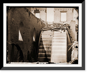 Historic Framed Print, Richmond Virginia. Ruins of Gallego Mills. Interior view,  17-7/8" x 21-7/8"