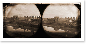 Vintage Military Print - Richmond - Virginia. Ruins of State Arsenal