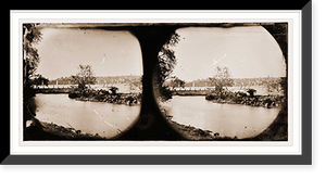 Historic Framed Print, Richmond Virginia. View from south side of James River,  17-7/8" x 21-7/8"