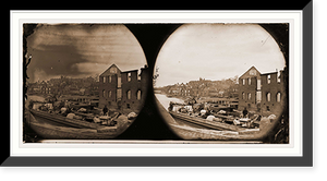 Historic Framed Print, Richmond Virginia. View on the canal,  17-7/8" x 21-7/8"
