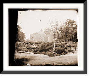 Historic Framed Print, Ruins of Hampton Church Hampton Va.,  17-7/8" x 21-7/8"