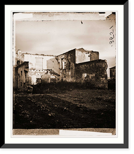 Historic Framed Print, Savannah Georgia. Ruins of houses - 3,  17-7/8" x 21-7/8"