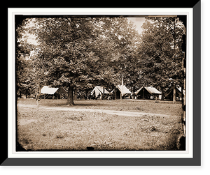 Historic Framed Print, Washington District of Columbia (vicinity). Gen. William F. Bartletts camp,  17-7/8" x 21-7/8"