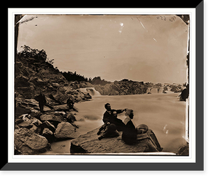 Historic Framed Print, Washington District of Columbia (vicinity). Great Falls Potomac River - 3,  17-7/8" x 21-7/8"