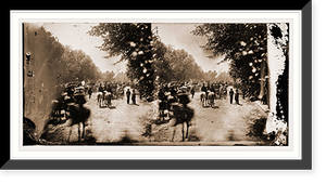 Historic Framed Print, Washington District of Columbia. Grand review of the army - 27,  17-7/8" x 21-7/8"