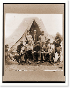 Antique Military - New York City - Group of soldiers of Co