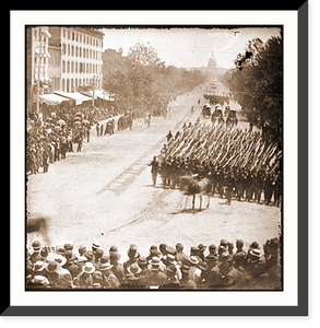 Historic Framed Print, Washington D.C. Units of 20th Army Corps Army of Georgia passing on Pennsylvania Av,  17-7/8" x 21-7/8"