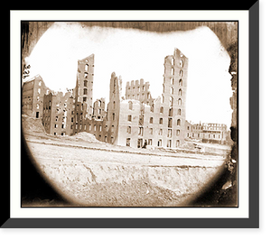 Historic Framed Print, Richmond Va. Ruins of the Gallego Flour Mill,  17-7/8" x 21-7/8"