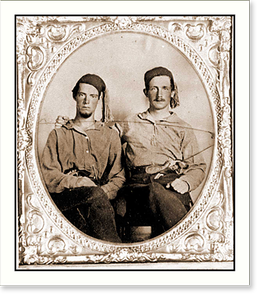 Antique Military - New York City - Portrait of New York Zouaves