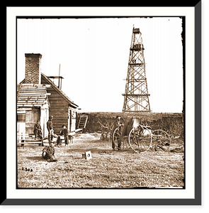 Historic Framed Print, Bermuda Hundred Va. Photographer at Butlers signal tower,  17-7/8" x 21-7/8"