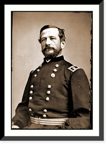 Historic Framed Print, Portrait of Maj. Gen. Alfred Pleasonton officer of the Federal Army,  17-7/8" x 21-7/8"