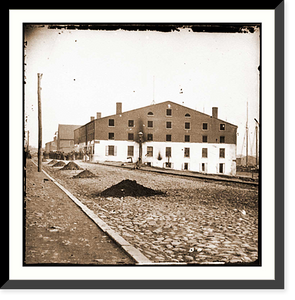Historic Framed Print, Richmond Va. Side view of Libby Prison,  17-7/8" x 21-7/8"