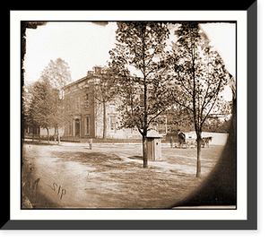 Historic Framed Print, Richmond Va. Residence of Alexander H. Stephens Vice President C.S.A.,  17-7/8" x 21-7/8"