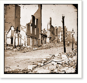 Historic Military - Richmond - Va. Street in the burned district