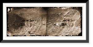 Historic Framed Print, Antietam Maryland. Battlefield near Sherricks house where the 79th N.Y. Vols. fough,  17-7/8" x 21-7/8"