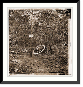 Historic Framed Print, Atlanta Georgia (vicinity). Spot in woods where Gen. James B. McPherson was killed  - 2,  17-7/8" x 21-7/8"
